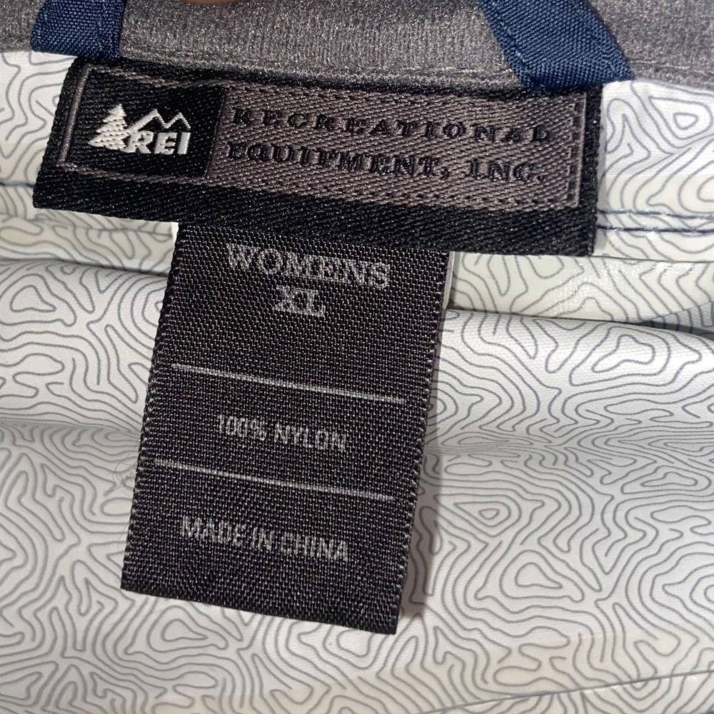 REI Co-op Rain Jacket Women's Blue Waterproof Hooded Shell Outdoor Size XL Long - Picture 7 of 9